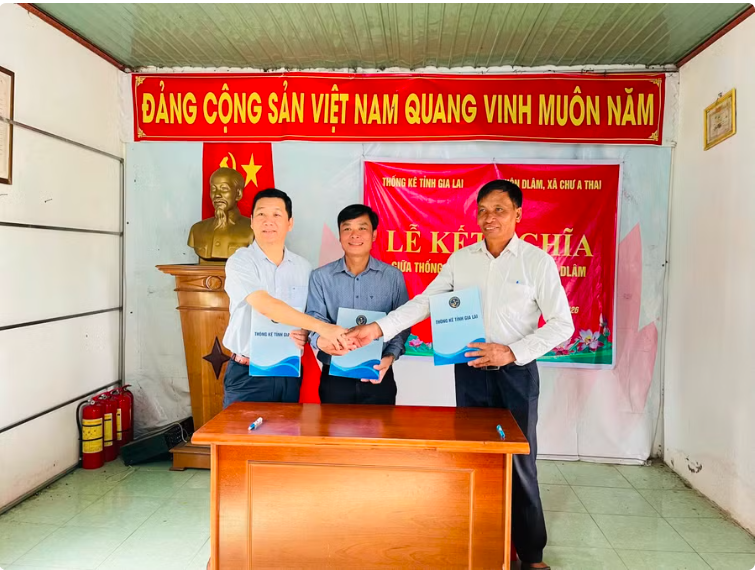 Thống kê tỉnh Gia Lai kết nghĩa với thôn Dlâm
