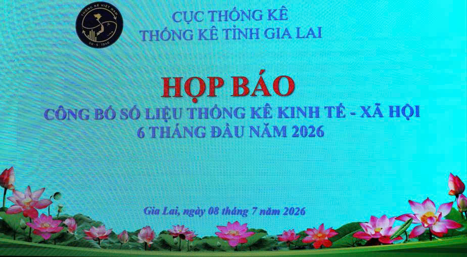 Họp báo công bố số liệu thống kê kinh tế - xã hội tỉnh Gia Lai 6 tháng đầu năm 2026